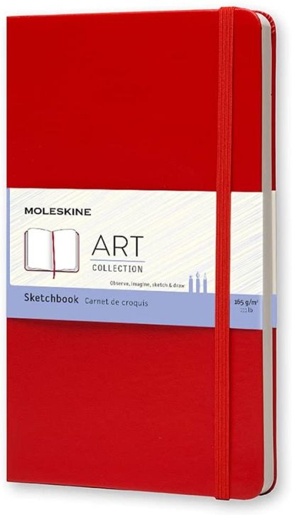 Тефтер Moleskine Art Sketchbook Scarlet Red с твърди корици