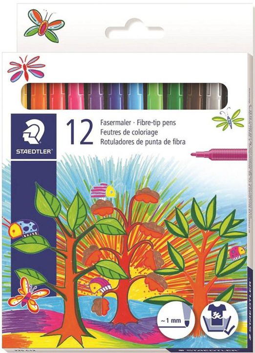 Флумастери Staedtler 325, 12 цвята