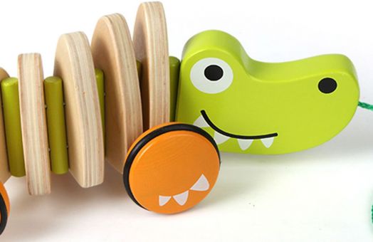 Играчка за дърпане Hape - Крокодил