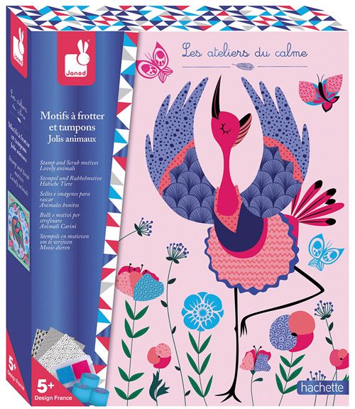 Креативен комплект Janod - Печати и скреч мотиви