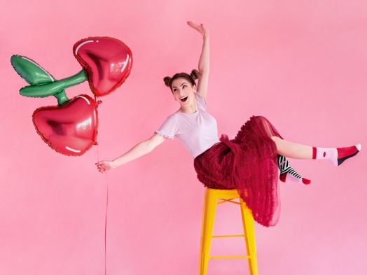 Фолиев балон PartyDeco - Череши