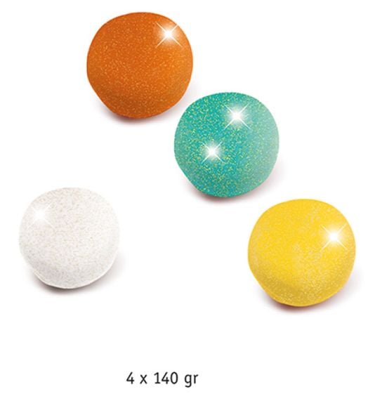 Комплект пластилин Djeco, блестящи цветове