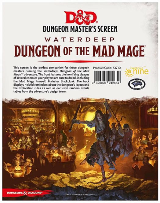 Dungeons & Dragons Campaign Book - Dungeon Master's Screen Waterdeep - Dungeon of the Mad Mage
