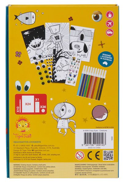 Творчески комплект Tiger Tribe Crazy Eyes за оцветяване