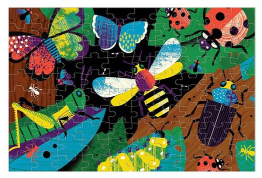 Детски светещ пъзел Mudpuppy Amazing Insects - Невероятни насекоми, 100 части