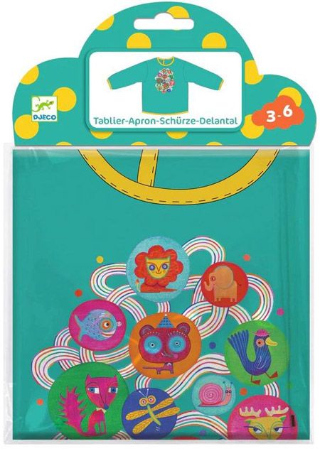 Детска престилка за рисуване Djeco, зелена