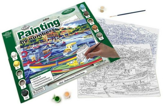 Комплект за лесно рисуване с акрилни бои Royal & Langnickel - Пристанище