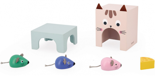 Образователна игра Janod - Ориентирайте се в пространството: Котка и мишката