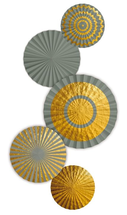 Хартиена украса Folat - Golden Dawn, 5 бр.