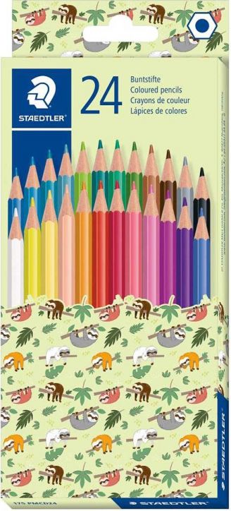 Комплект цветни моливи Staedtler Pattern 175, 24 цвята