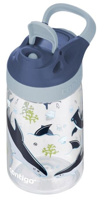Детска бутилка за вода Contigo Gizmo Flip с акули, 420 мл.