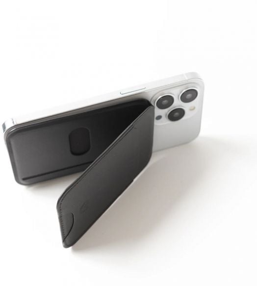 Калъф за карти/стойка за телефон Valenta MagSafe Stand, черен