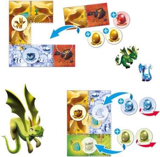 Детска настолна игра: Дракомино