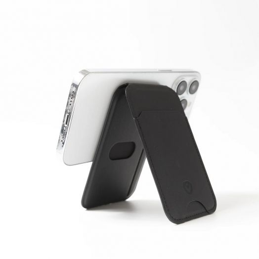 Калъф за карти/стойка за телефон Valenta MagSafe Stand, черен