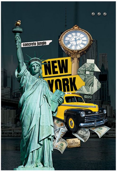 Тетрадка Mar Mar Collage Cities A4, 40 листа с широки редове