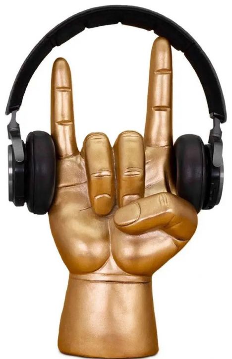 Поставка за слушалки Rock On Luckies of London - Златна ръка