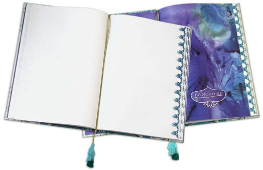 Тефтер Boncahier Mediterraneo Big Blue 3 в размер A4 с твърди корици и бели листа