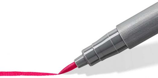 Комплект маркери Staedtler Pigment Brush Pen 371, 12 основни цвята