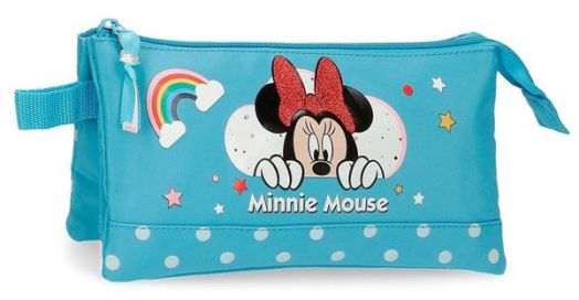 Несесер Pepe Jeans Minnie Rainbow Sky Blue с три отделения, син