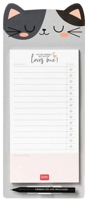 Магнитен пад за бележки с молив Legami - Kitty