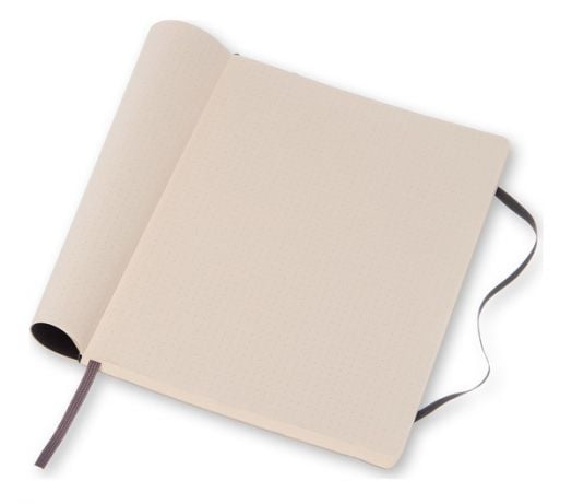 Голям черен тефтер Moleskine Classic Black с меки корици и страници на точки