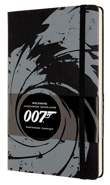 Класически тефтер Moleskine Limited Editions 007 Black с твърди корици и линирани страници