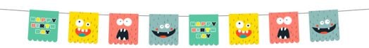 Хартиен гирлянд Folat - Знаменца Monsters Bash