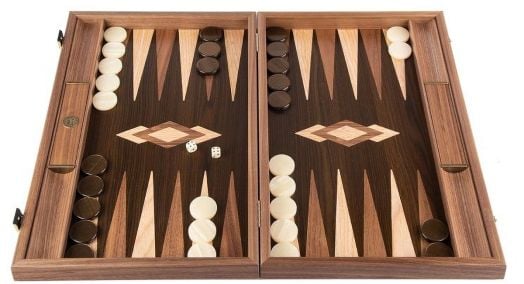 Табла Manopoulos с отделения - естествен орех, 48 х 30 см.