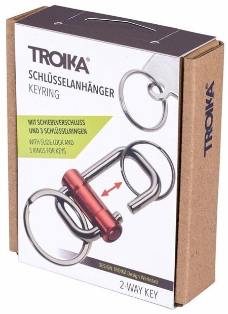 Ключодържател Troika 2-WAY KEY, червен