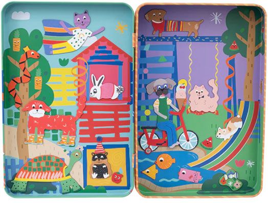 Кутия с магнити Floss & Rock, Magnetic Playtime, Pets - Домашни любимци