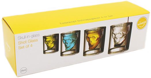 Комплект Winkee - Чаши за шотове, черепи, 25 мл.