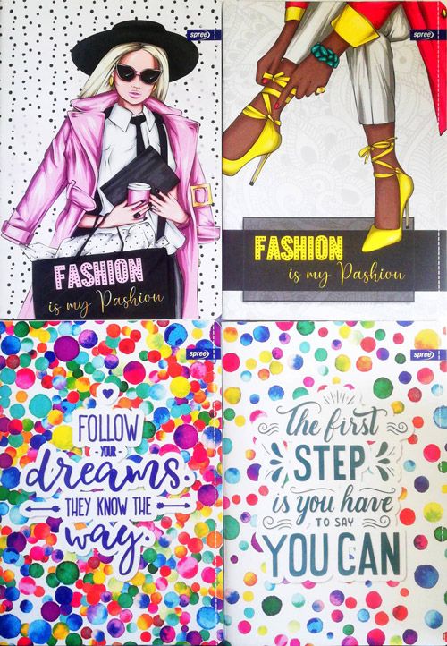 Тетрадка Spree Fashion А4, 60 листа с широки редове