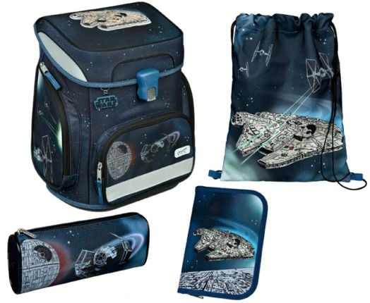 Комплект ученическа раница Scooli - Star Wars Millennium falcon, ергономик