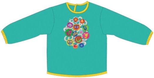 Детска престилка за рисуване Djeco, зелена