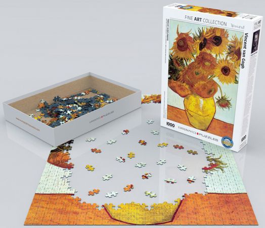 Пъзел Eurographics - Дванадесет слънчогледа, 1000 части