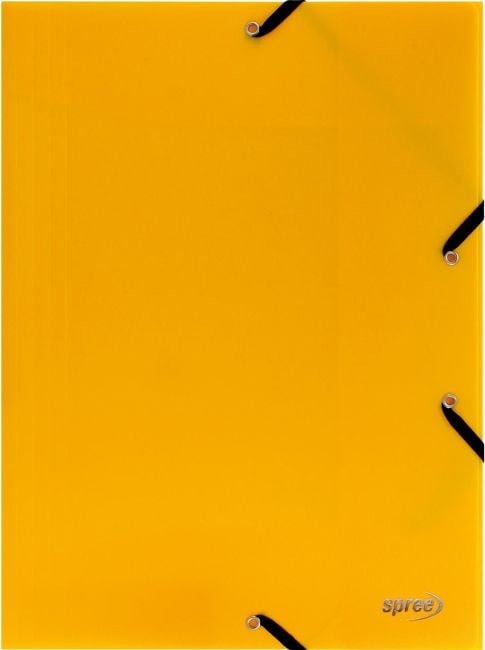 Папка Spree с ластик A4, жълта