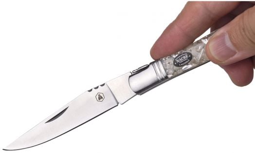 Сгъваем нож Laguiole Mother of Pearl White Shell