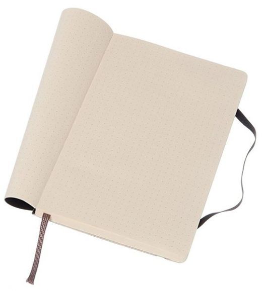 Класически черен тефтер Moleskine Classic Black Dotted с меки корици