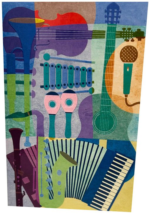 Картичка Editor: Музикални инструменти, за мъж