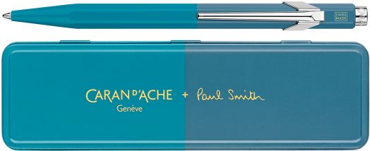 Химикалка Caran d’Ache 849 Paul Smith collection, 4th Edition, тюркоазено-син цвят