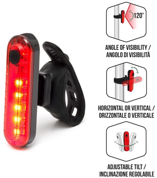 Задна светлина за колело Legami, червена