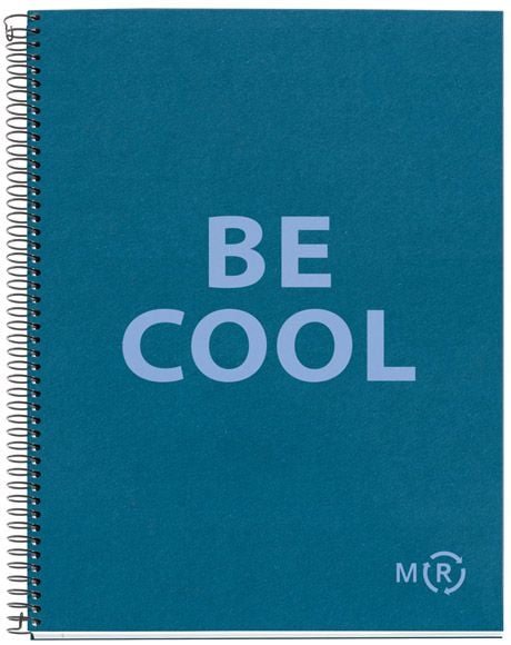 Тетрадка Miquelrius Be Eco A4 със спирала, 80 листа, широки редове, сапфир