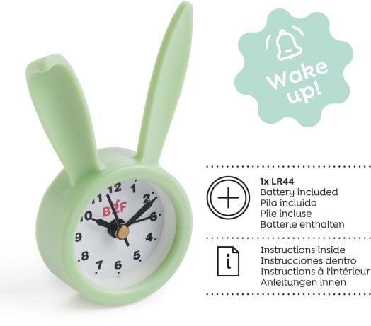 Будилник Miquelrius Back2Fun - Зайче, зелен