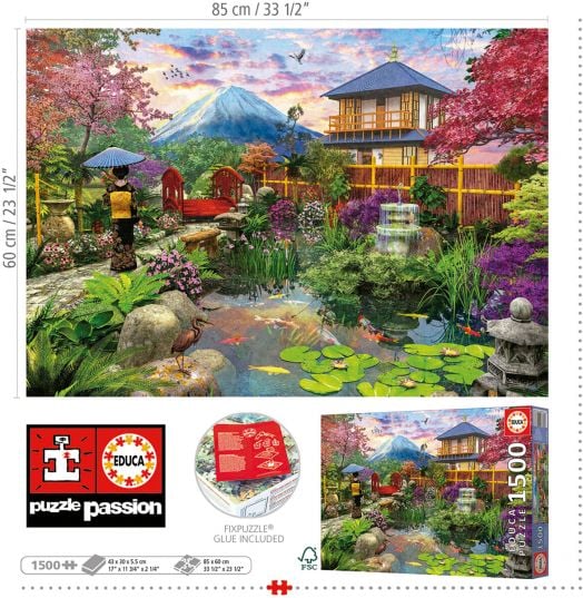 Пъзел Educa: Японска градина, 1500 части