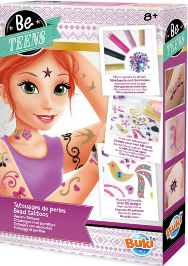 Творчески комплект Buki Be Teens - Направи си сам перлени татуировки