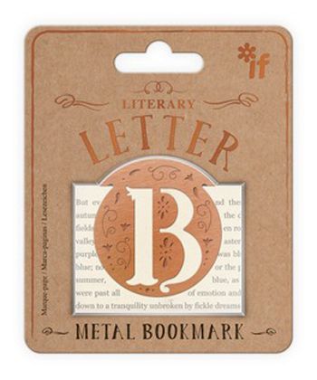 Метален разделител за книга с буква - B