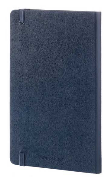 Сапфирено син тефтер Moleskine с твърди корици, нелиниран