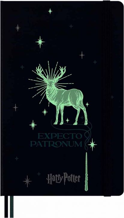 Класически тефтер Moleskine Limited Edition Harry Potter Expecto Patronum с твърди корици и линирани страници