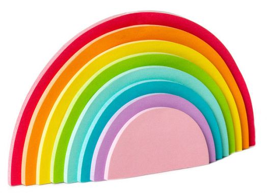 Лепящи листчета Legami Rainbow Thoughts за бележки