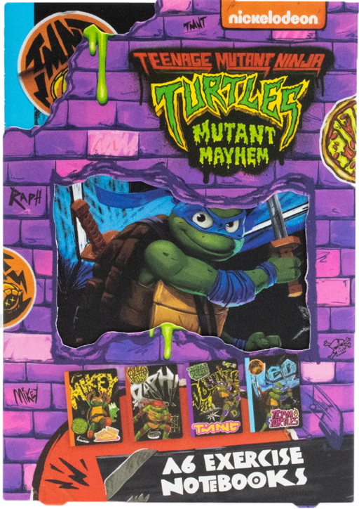 Комплект тетрадки Teenage Mutant Ninja Turtles A6, 4 бр.